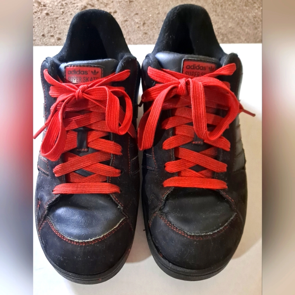 Adidas Super Skate 10.5 Red on Black Shoes